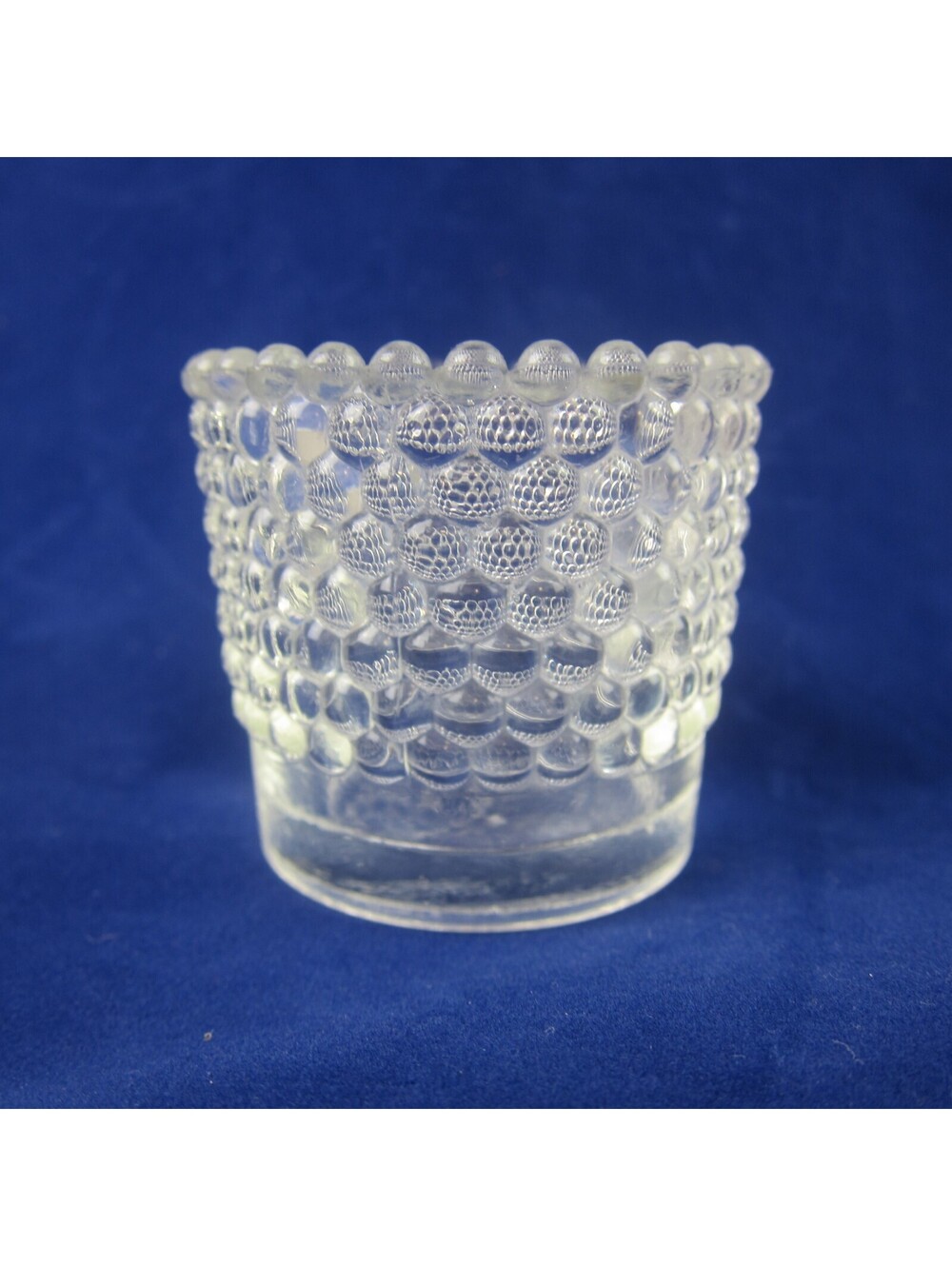 Vintage Anchor Hocking Hobnail Beaded Glass Votive Candle Holder Thousand Eyes